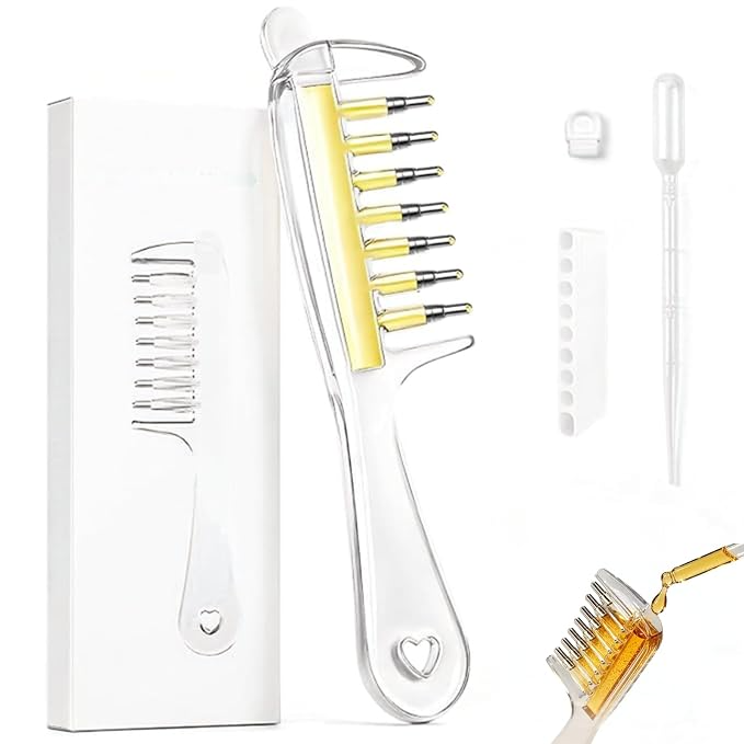 Crystal Serum Comb Applicator Massage Hair Comb for Scalp Massage